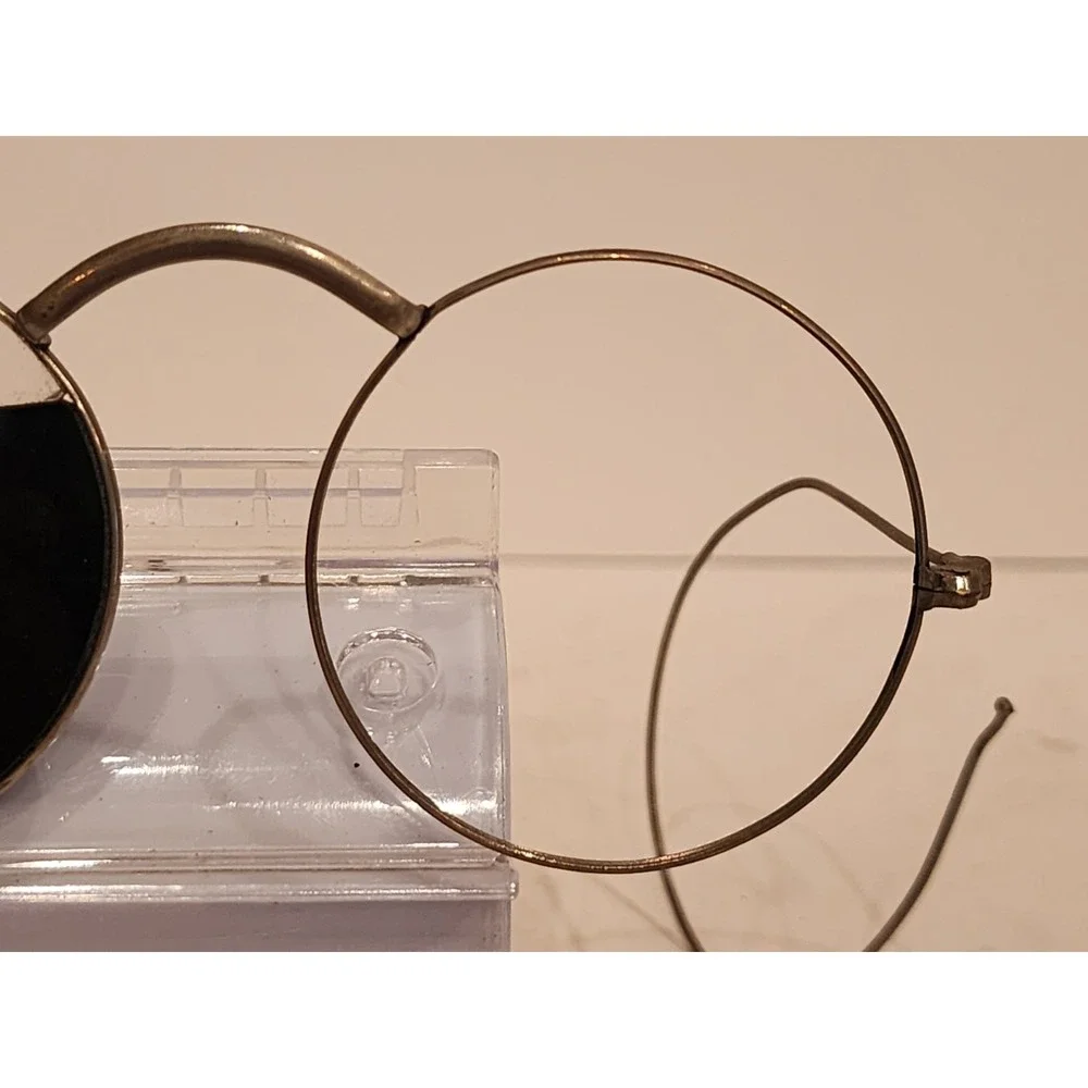 Antique 1/2 Tinted Willson Sunglasses Spectacles‎ Steampunk Safety Glasses